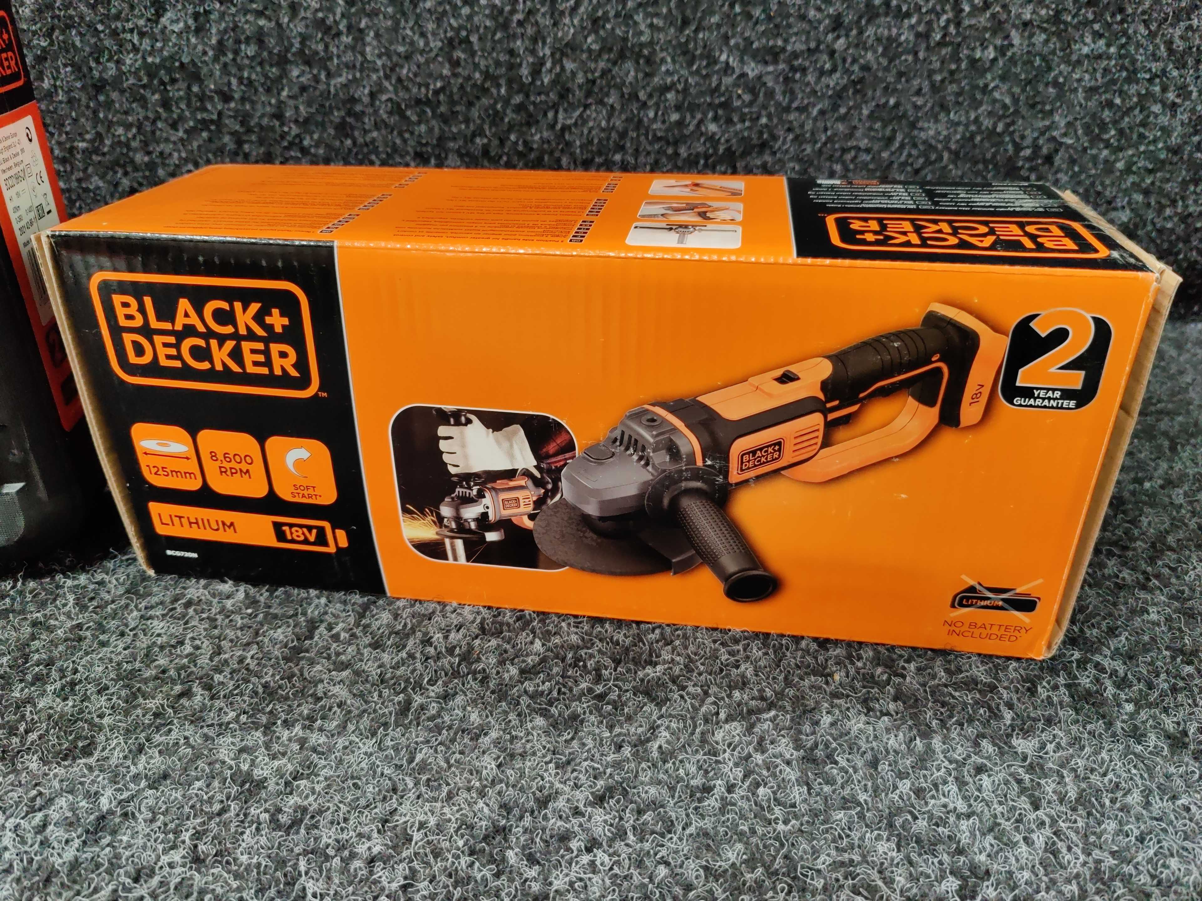 Vinkelslip Black & Decker BCG720N-XJ 18V + Skruvdragare Black & Decker ...