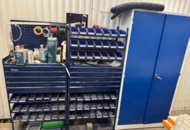 1405759 Sheet metal cabinets & shelving systems with drawers including contents