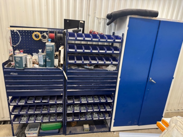 1405759-1 Sheet metal cabinets & shelving systems with drawers including contents
