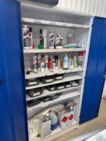 1405759-3 Sheet metal cabinets & shelving systems with drawers including contents