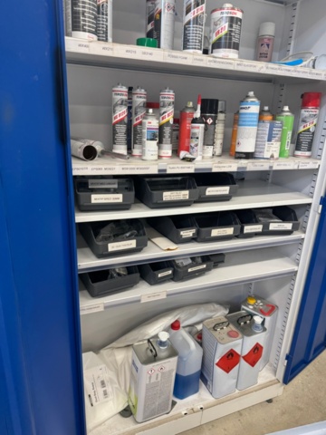 1405759-6 Sheet metal cabinets & shelving systems with drawers including contents