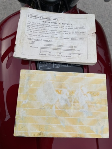 1521023-46 HONDA CB 750 F Super Sport - 1977. Collector's vehicle.