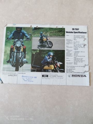 1521023-71 HONDA CB 750 F Super Sport - 1977. Collector's vehicle.