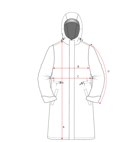 1521100-2 Raincoat, 2 pcs - Dry By Design, long, size L