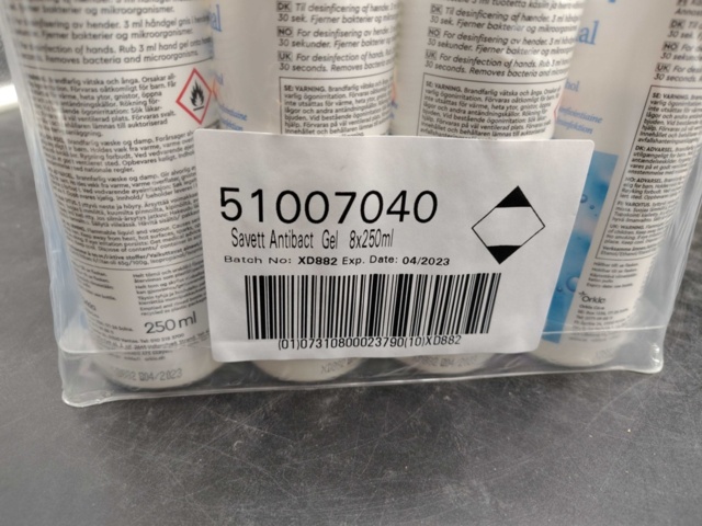 1521141-3 Hand disinfection, 5 pcs 8-pack, Savett, alcogel, 250 ml