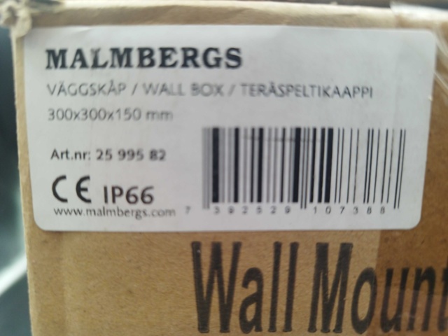 1518627-4 Väggskåp - Malmbergs, 300x300x150 mm, IP66