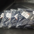 1518636-2 Arbetsbyxor, 5 st - Gesto Workwear, stl C54/154, marinblå, reflexdetaljer