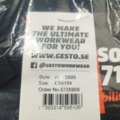 1518636-3 Arbetsbyxor, 5 st - Gesto Workwear, stl C54/154, marinblå, reflexdetaljer