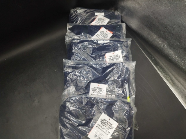1518644-2 Arbetsbyxor, 5 st - Gesto Workwear, stl C58/158, marinblå, reflexdetaljer