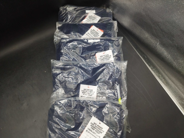 1518645-2 Arbetsbyxor, 5 st - Gesto Workwear, stl C58/158, marinblå, reflexdetaljer