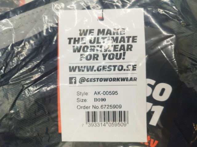 1518662-3 Arbetsbyxor, 4 st - Gesto Workwear, stl D100, marinblå, reflexdetaljer