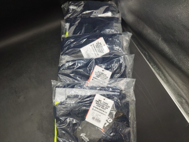 1518663-2 Arbetsbyxor, 4 st - Gesto Workwear, stl D100, marinblå, reflexdetaljer