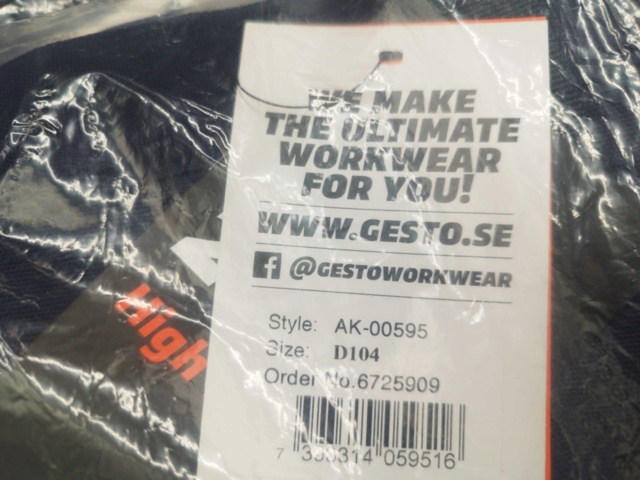 1518675-3 Arbetsbyxor, 5 st - Gesto Workwear, stl D104, marinblå, reflexdetaljer