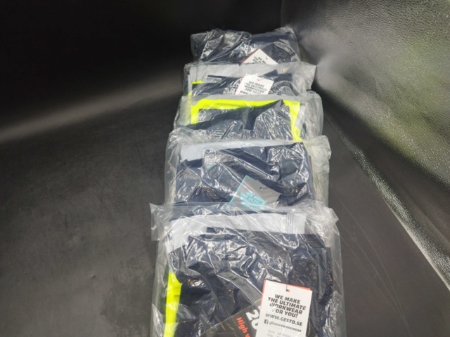 1518702-2 Arbetsbyxor, 5 st - Gesto Workwear, stl D84, marinblå, reflexdetaljer