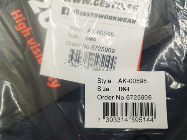1518703-4 Arbetsbyxor, 5 st - Gesto Workwear, stl D84, marinblå, reflexdetaljer