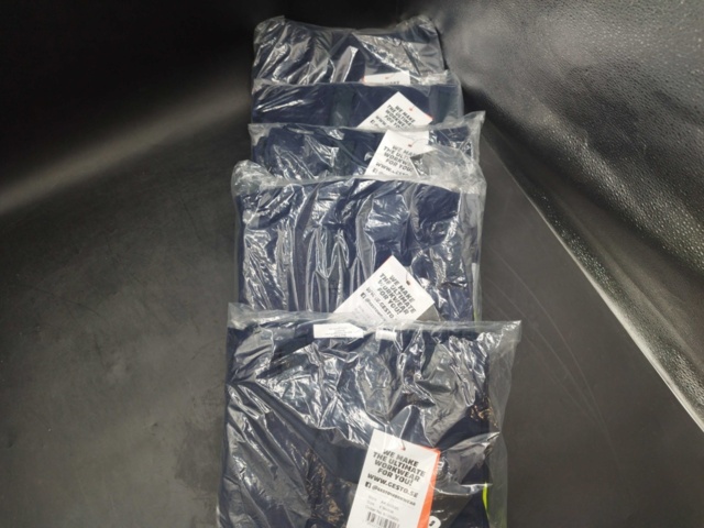 1521412-2 Arbetsbyxor, 5 st - Gesto Workwear, stl C56/156, marinblå, reflexdetaljer