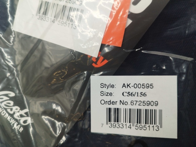 1521413-4 Arbetsbyxor, 5 st - Gesto Workwear, stl C56/156, marinblå, reflexdetaljer