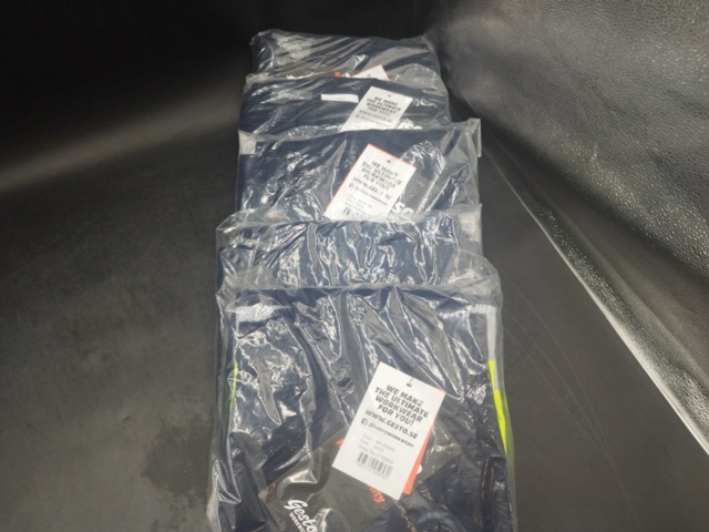 1521425-2 Arbetsbyxor, 5 st - Gesto Workwear, stl D112, marinblå, reflexdetaljer