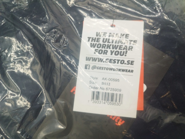 1521425-3 Arbetsbyxor, 5 st - Gesto Workwear, stl D112, marinblå, reflexdetaljer