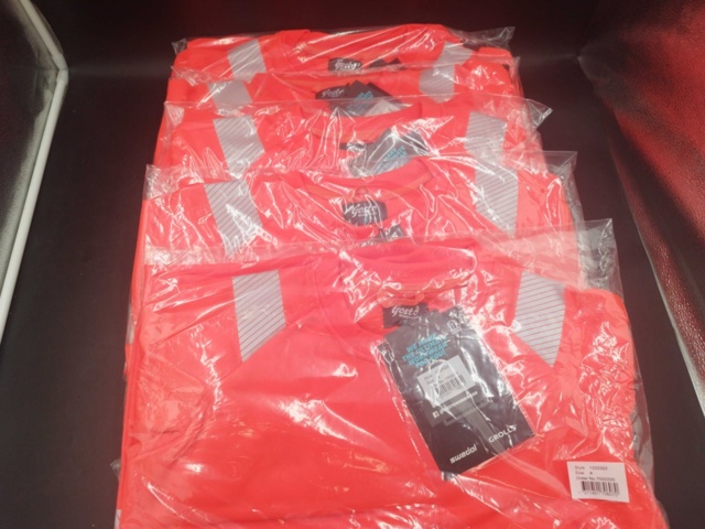 1521434-2 Varselsweatshirt, 5 st - Gesto, storlek S, röd