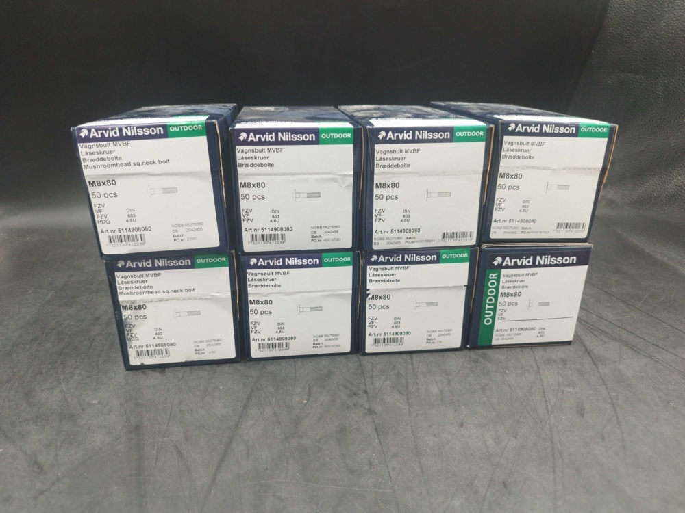 1521517-1 Coach bolts, 400 pcs - M8x80, hot-dip galvanized