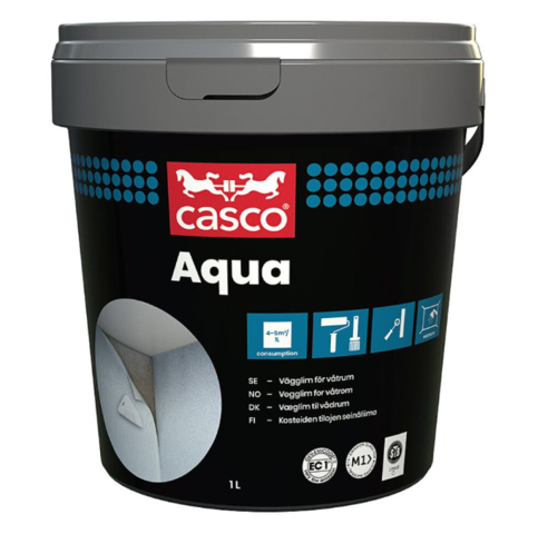 1514721-1 Wallpaper glue 7 pcs - Casco Aqua Wall, wet room glue 1L