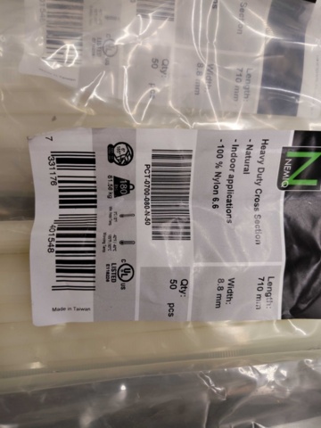 1522148-3 Cable ties, 350 pcs - NEMIQ, 710x8.8 mm