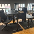 1505844-1 Office furniture - 4 desks, 4 screens, etc.