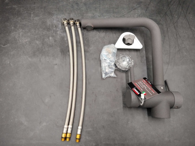 1523000-2 Kitchen faucet - iCrolla, Milano 6570L KLI B, single lever faucet, dishwasher shut-off