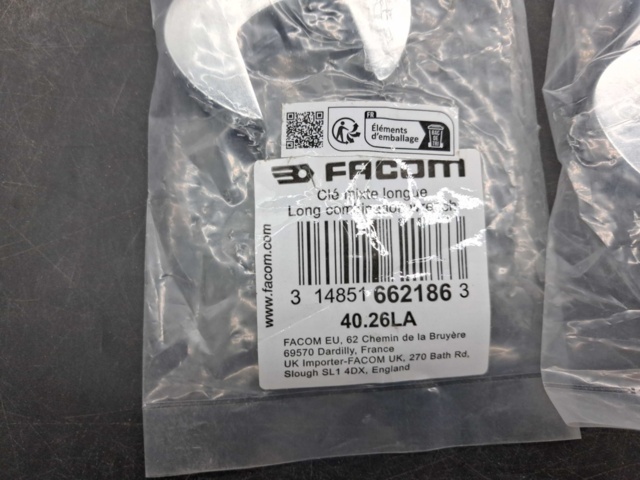 1522208-3 U-ring wrenches, 3 pcs - Facom, 26 mm, model 40.26LA