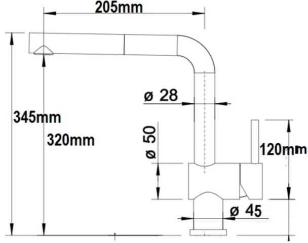 1522972-7 Kitchen faucet - iCrolla, Bologna 6970 CR, chrome