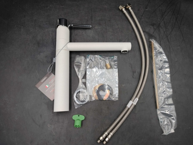 1524617-2 Kitchen faucet - iCrolla 7110 WHI, Silgranit white, single-lever faucet