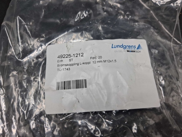 1523121-2 Bromskopplingar L-koppling, 6 st - SIRIT, 12 mm M12x1,5