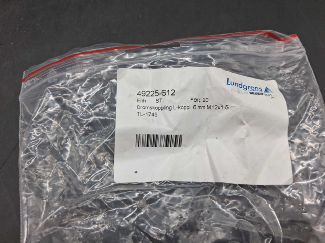 1523129-2 Bromskoppling L-koppling, 10 st - SIRIT, 6 mm M12x1,5