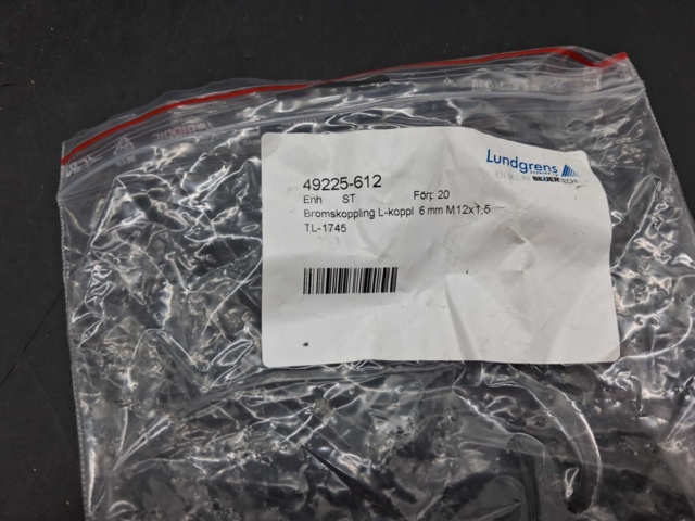 1523130-2 Bromskopplingar, 10 st - SIRIT, L-koppling 6 mm M12x1,5
