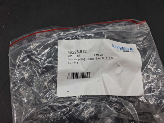 1523133-2 Bromskoppling L-koppling, 10 st - SIRIT, 6 mm, M12x1,5
