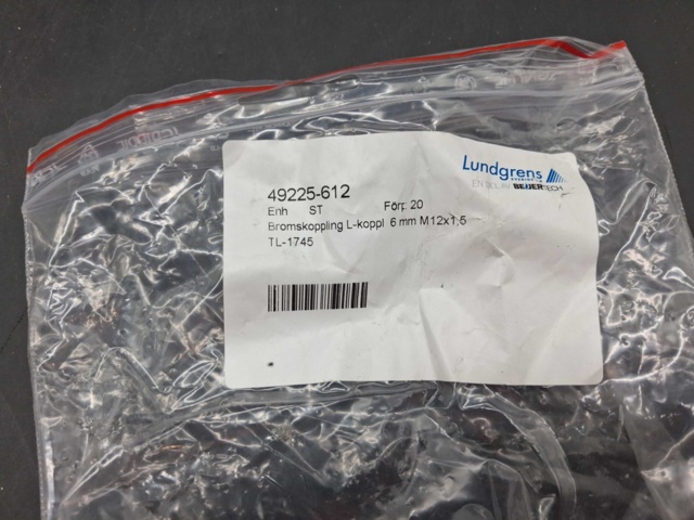 1523136-2 Bromskoppling L-koppling, 10 st - SIRIT, 6 mm M12x1,5