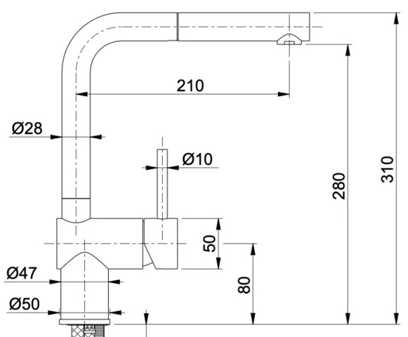 1522996-7 Kitchen faucet - iCrolla, Venice 6977 NE, Single lever faucet with hand shower