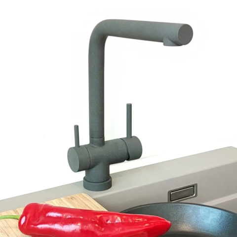 1523000-1 Kitchen faucet - iCrolla, Milano 6570L KLI B, single lever faucet, dishwasher shut-off