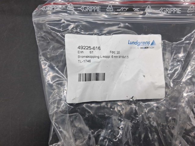 1524917-2 Bromskoppling L-koppl, 11 st - SIRIT, 6 mm, M16x1,5