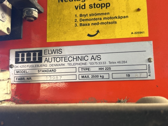 1457693-11 Vehicle lift - Elwis Autotechnic A/S HH 225