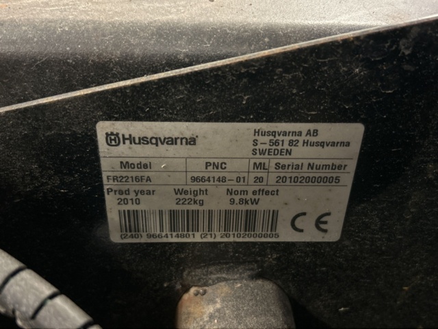 1457700-5 Riding lawn mower - Husqvarna FR2216FA -2010