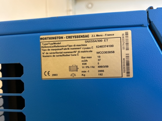 1457703-7 Kompressor med tork - Worthington Creyssensac Decibair 55