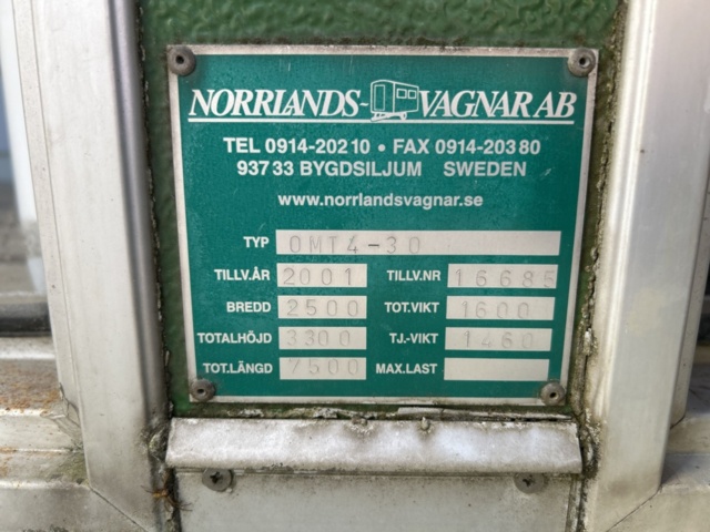 1457705-12 Arbetsbod - Norrlandsvagnar OMT4-30 -2001