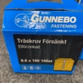 1241942-2 1500 st Träskruv Försänkt Elförzinkad 3.0x15, 3.0x30, 3.5x35, 3.5x40 & 6.0x100mm, Gunnebo