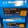 1241942-3 1500 st Träskruv Försänkt Elförzinkad 3.0x15, 3.0x30, 3.5x35, 3.5x40 & 6.0x100mm, Gunnebo