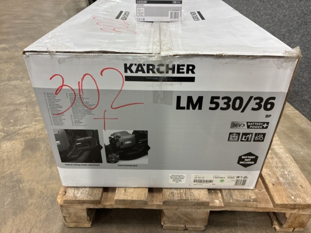 1526362-8 Trådlös gräsklippare Kärcher med batteri & laddare