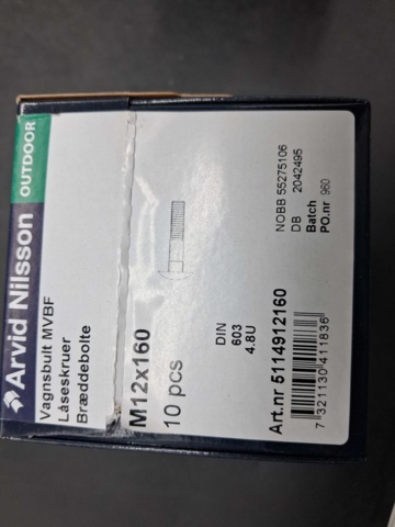 1525272-5 Wood screw & carriage bolt, 460 pcs - Arvid Nilsson, RIGHT