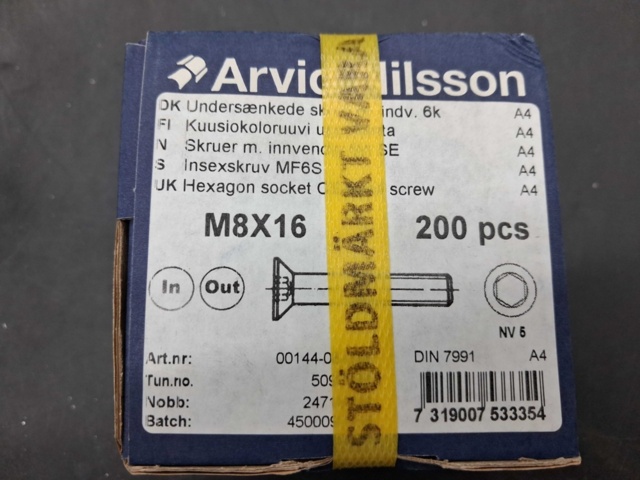 1525273-10 Wood screw & Allen screw - Arvid Nilsson, RIGHT