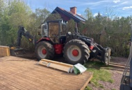 1458228 Backhoe loader with 4 buckets and forks - Huddig 960 (9700 hours)